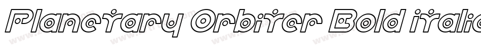 Planetary Orbiter Bold Italic字体转换